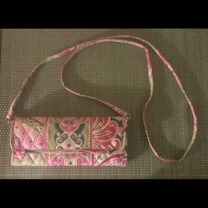 Retired Vera Bradley Pink Pinwheel Crossbody Purse